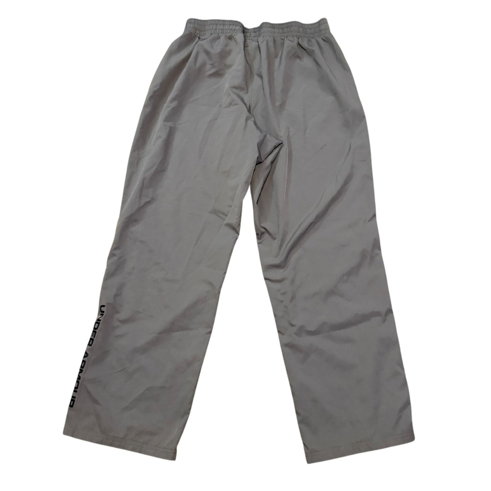 Under Armour HeatGear Mens XL Gray Loose Fit Mesh Lined Track Pants Ankle Zip - Picture 2 of 14